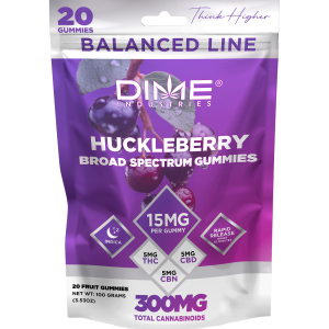 Huckleberry "Sleep" Broad Spectrum Gummies - 15mg THC:CBD:THCV - Weed Delivery Orange County - Capital Cannabis Direct