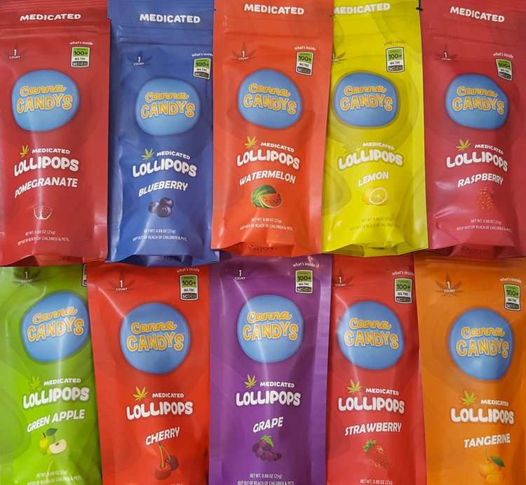BUY 3, GET 1 FREE CANNA CANDYS LOLLIPOPS (MULTIPLE FLAVORS)