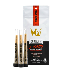 GAS PACK (I/I/H) – CUREjoint – 3PK – WEST COAST CURE PRE ROLLS
