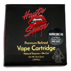 HAUTE SAUCE LIVE RESIN CARTRIDGE 1 GRAM - HARDCORE OG (INDICA)
