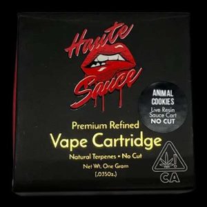 HAUTE SAUCE LIVE RESIN CARTRIDGE 1 GRAM - ANIMAL COOKIES (HYBRID)