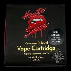 HAUTE SAUCE LIVE RESIN CARTRIDGE 1 GRAM - KING LOUIS XIII (INDICA HYBRID)