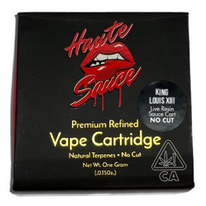 HAUTE SAUCE LIVE RESIN CARTRIDGE 1 GRAM - KING LOUIS XIII (INDICA HYBRID)